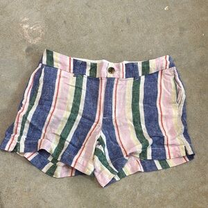 Old Navy High Waist Blue and Pink Striped Shorts